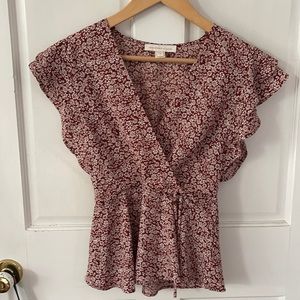 monteau los angeles • flowy wrap style // kimono style blouse • s